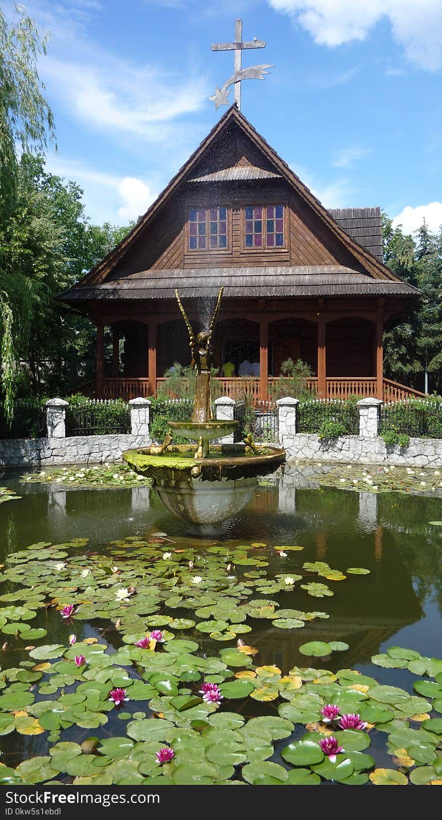 Reflection, Chinese Architecture, Water, Plant