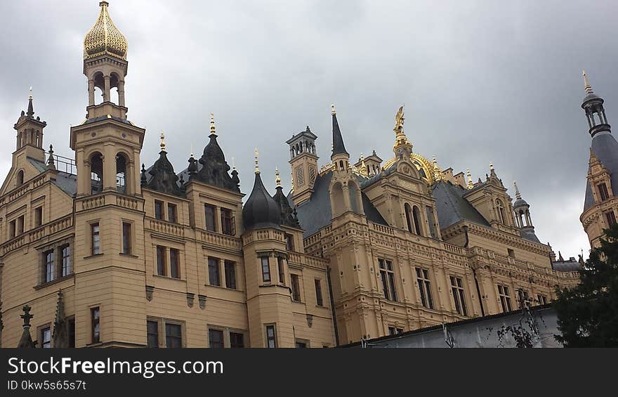 Landmark, Spire, Sky, Château