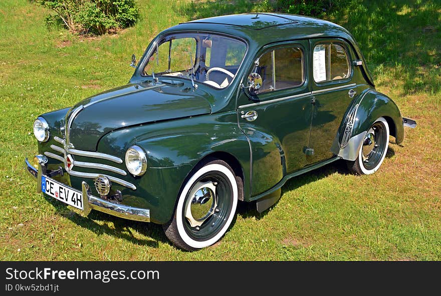 Car, Motor Vehicle, Vehicle, Renault 4cv