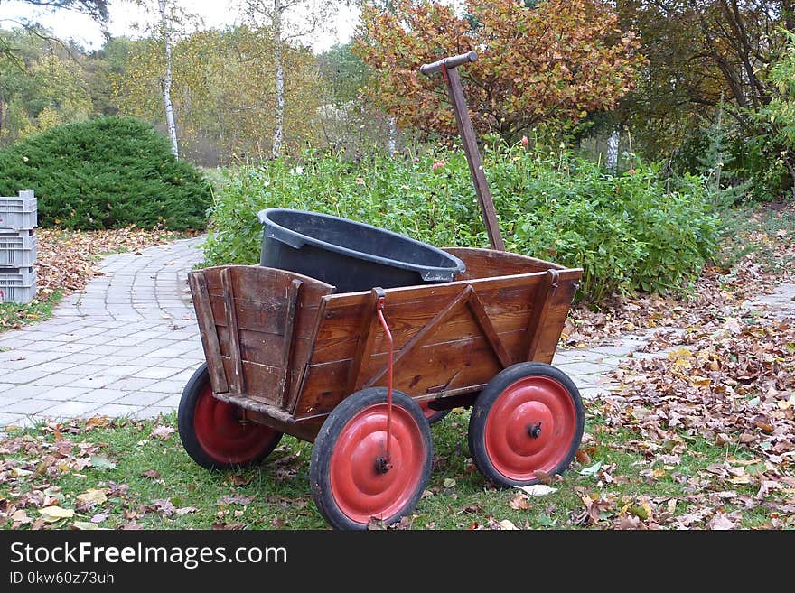 Cart, Wagon, Wheelbarrow, Vehicle