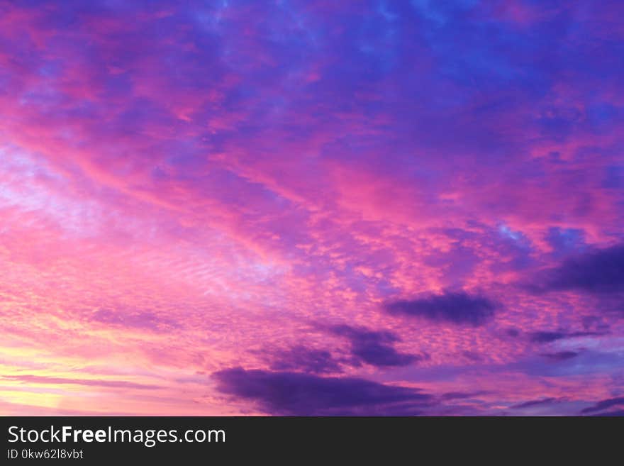 Sky, Afterglow, Red Sky At Morning, Daytime