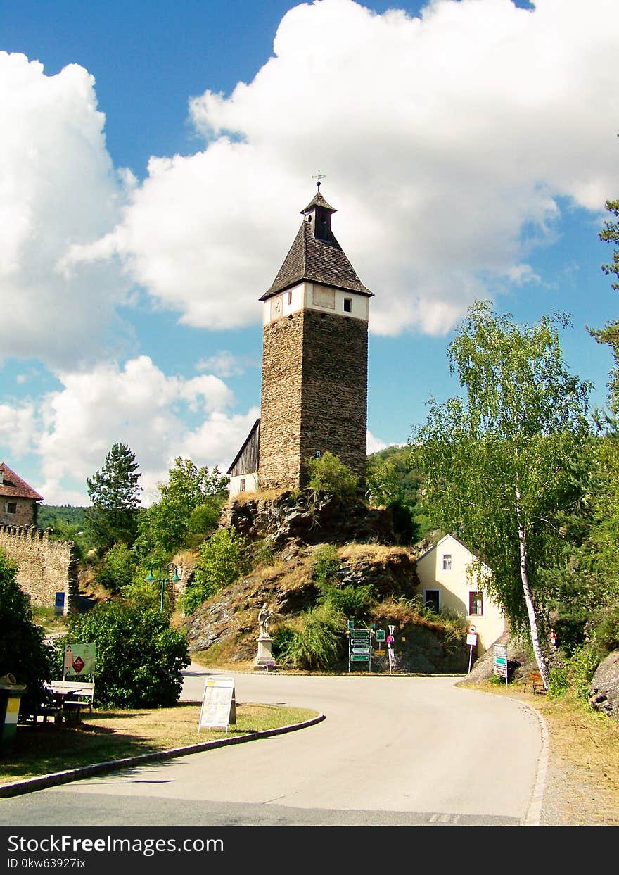 Sky, Tree, Tower, Steeple