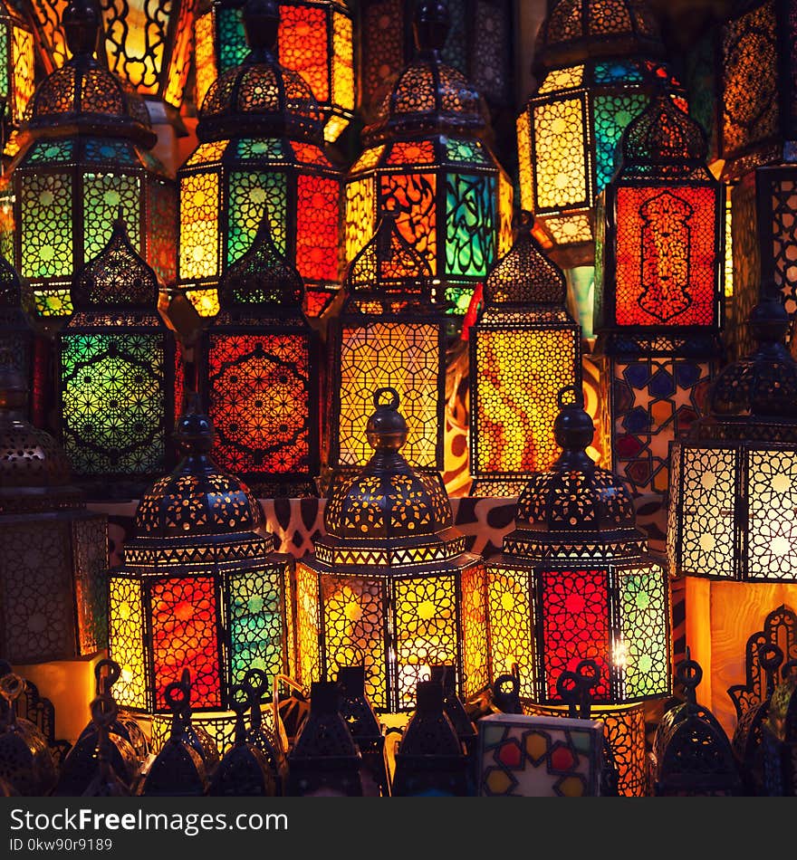 Lighting With Colors On Muslim Style S Lantern