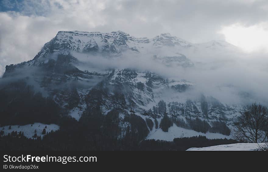 Mountain Covered With Snow