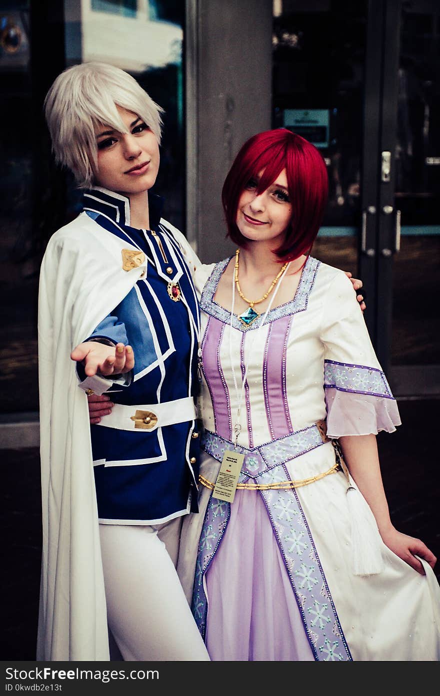 Two Women Wearing Anime Character Cosplay