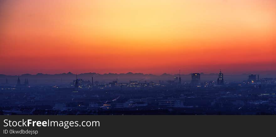 Scenic View of City During Dawn