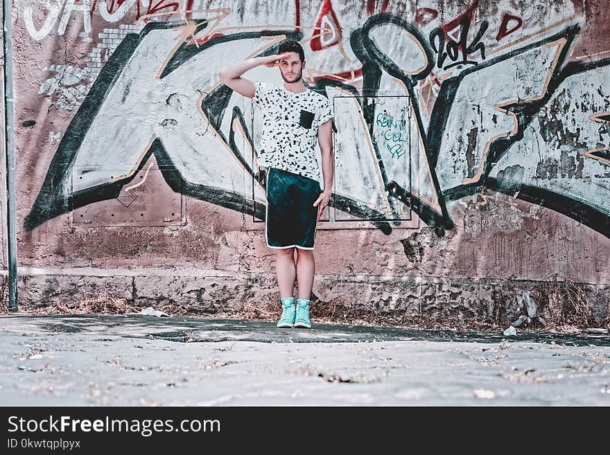 Man In White Pocket T-shirt