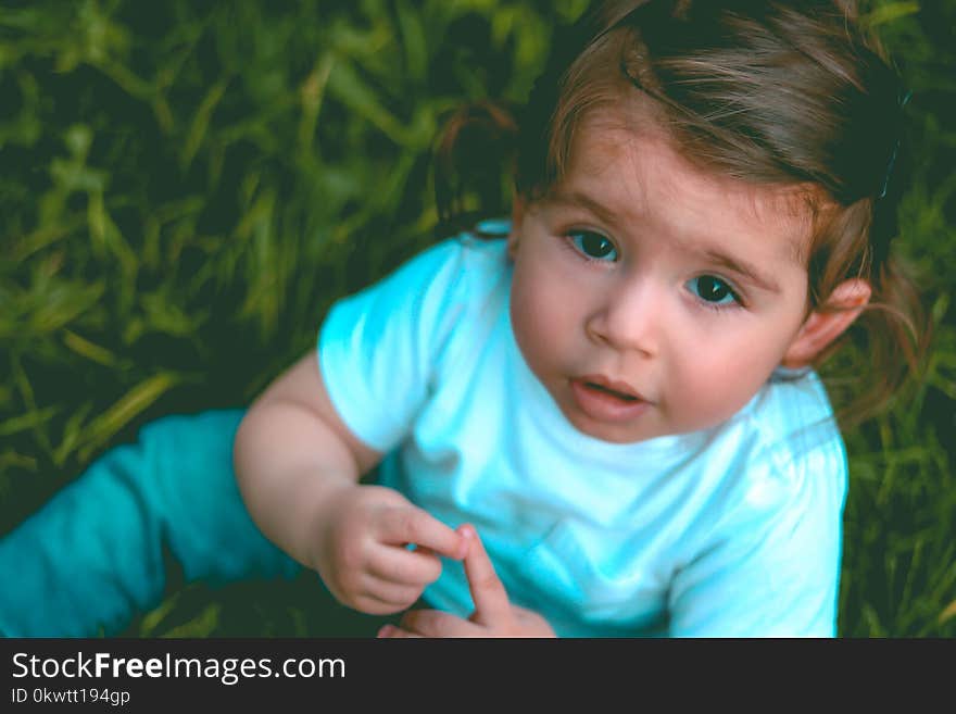 Close-Up Photography of a Baby Girl