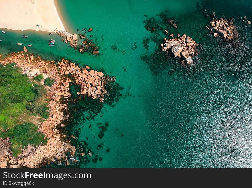 Bird&#x27;s View Photography of Body of Water