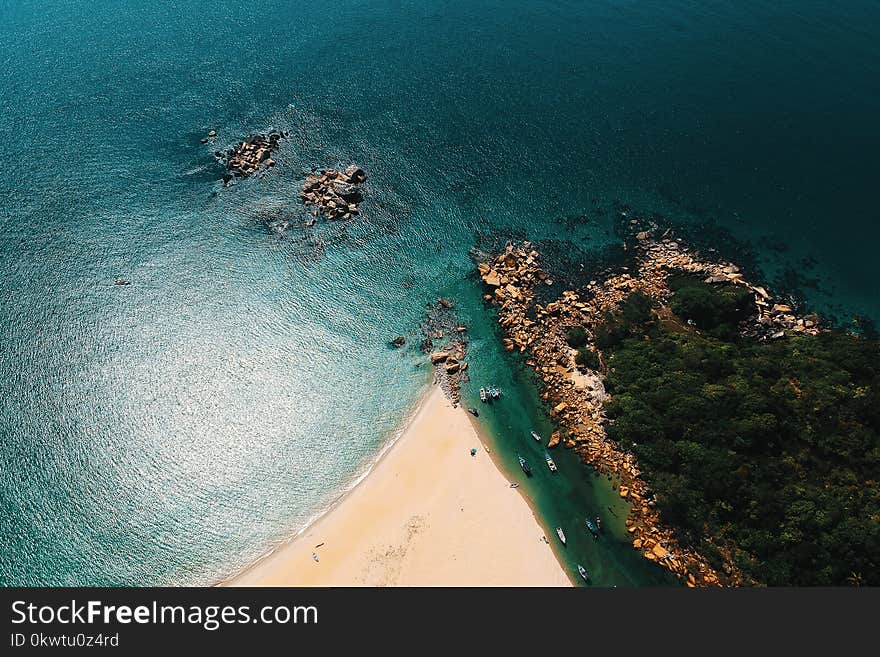 Aerial Photography of an Island