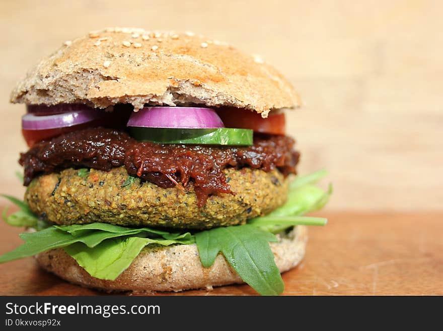 Veggie Burger, Hamburger, Vegetarian Food, Sandwich