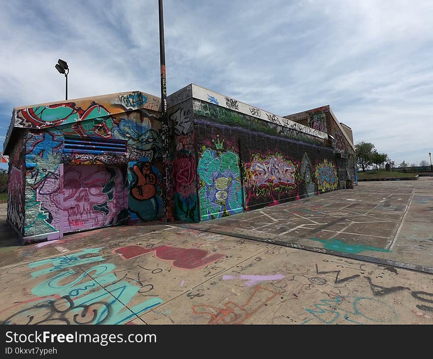 Wall, Sky, Mural, Graffiti