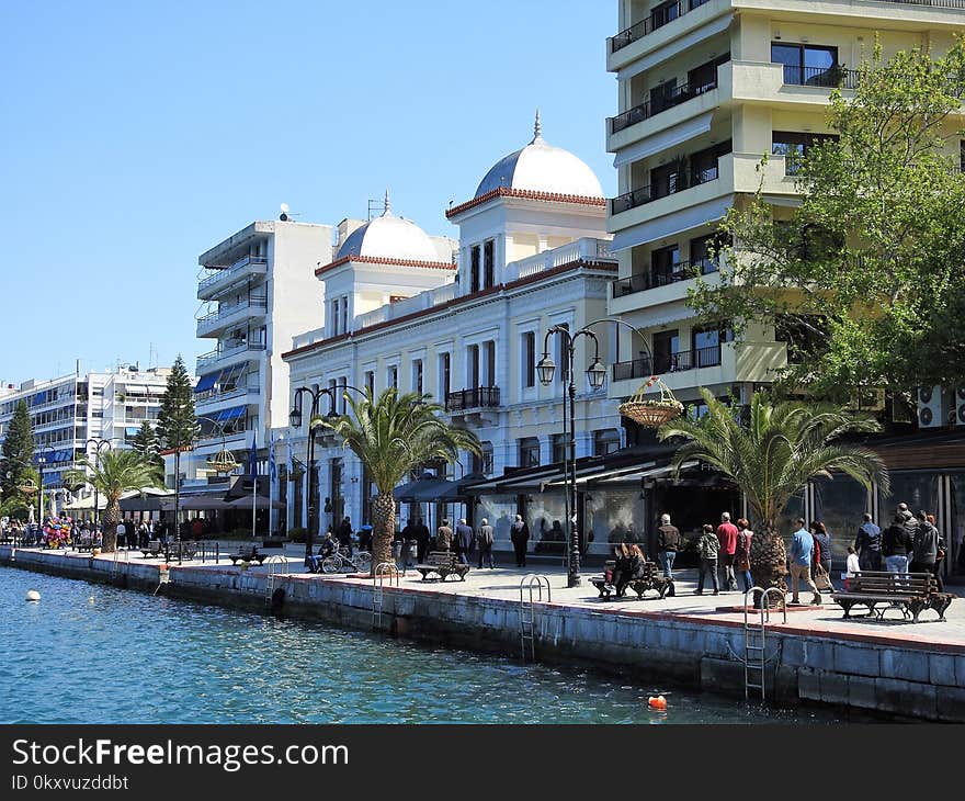 Waterway, City, Marina, Water