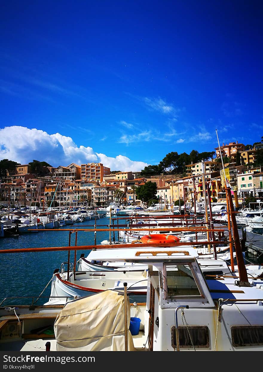 Marina, Sky, Harbor, Water