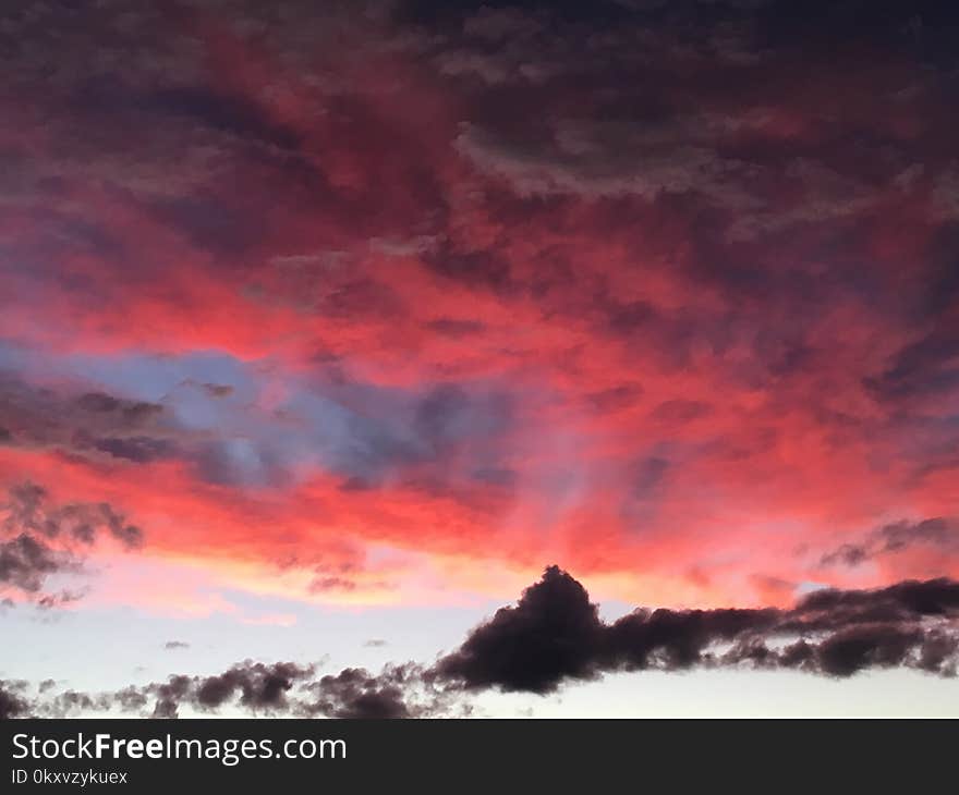 Sky, Red Sky At Morning, Afterglow, Dawn