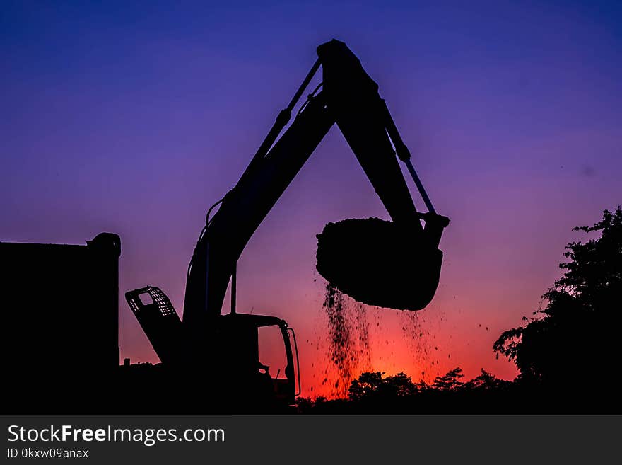 Sky, Silhouette, Heat, Evening