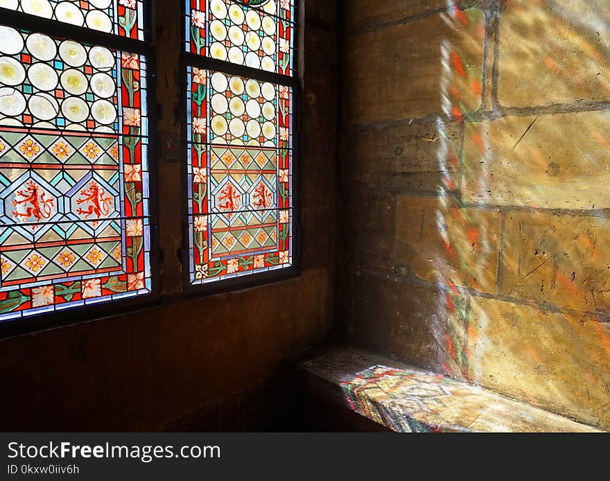 Stained Glass, Glass, Window, Material