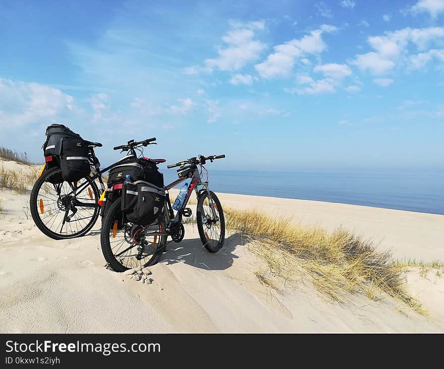 Motorcycle, Mode Of Transport, Sky, Sand