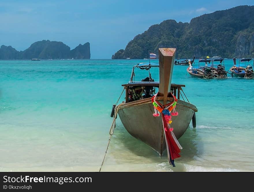 Long tail taxi boat on Andaman island