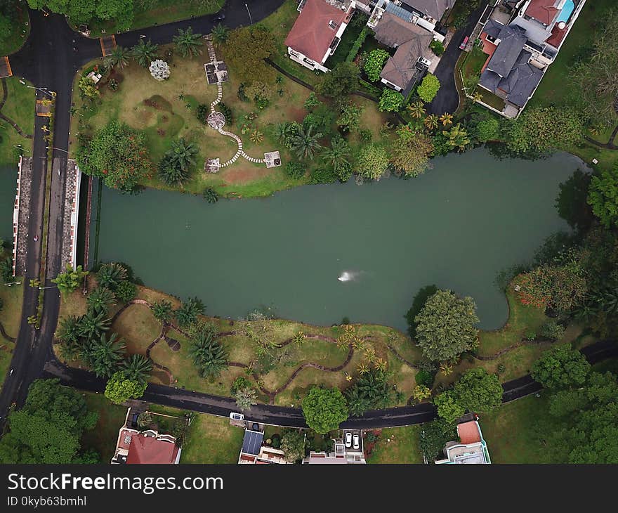 Aerial View Of Lake