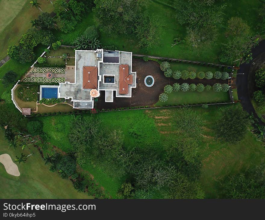 Aerial Photography Of House