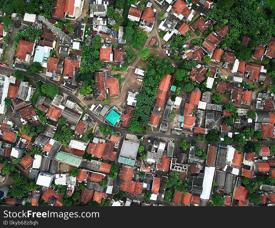 Aerial Photography Of Town