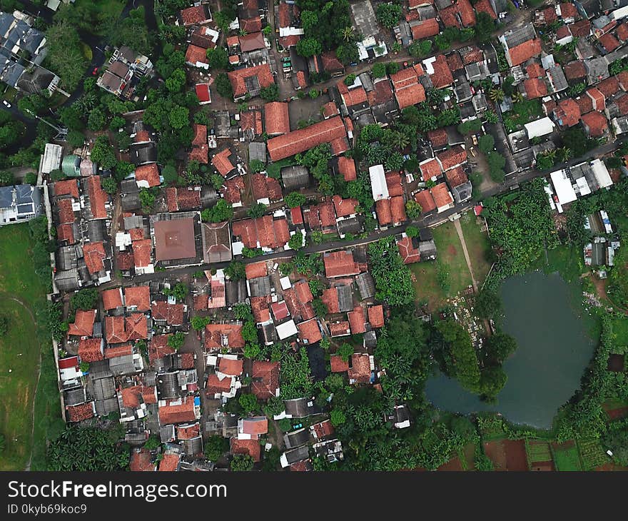 Aerial Shot Of Houses