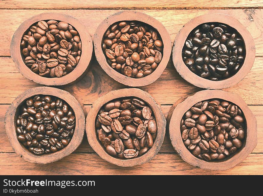 Close up of coffee beans