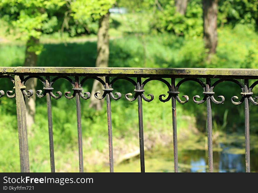 Iron, Outdoor Structure, Grass, Fence