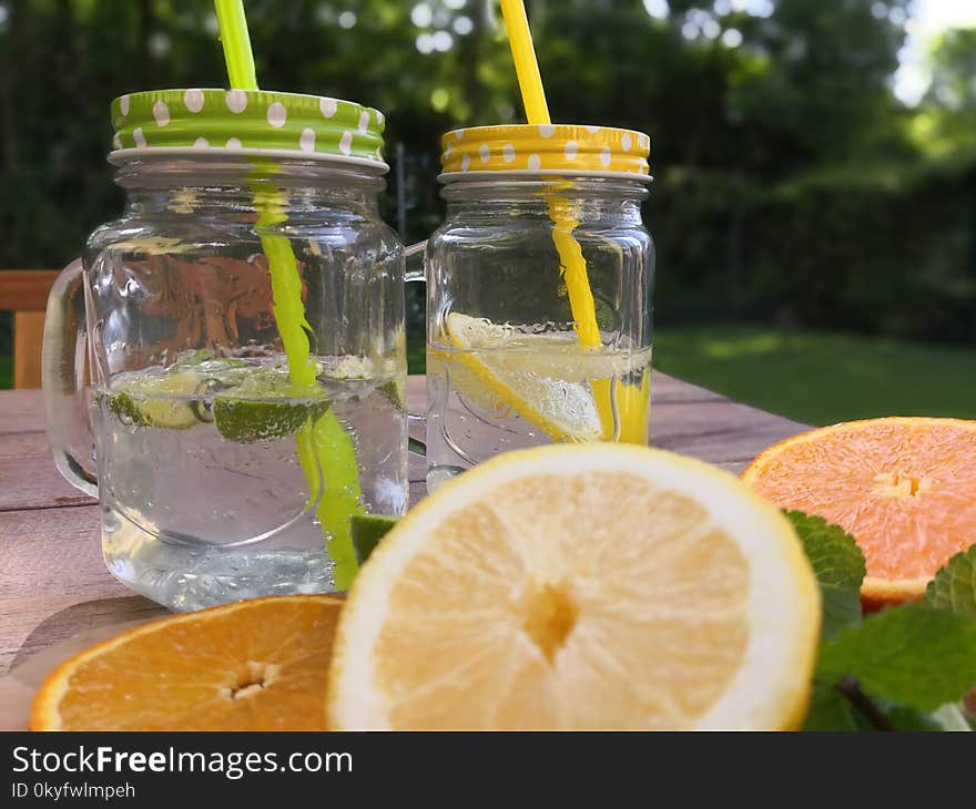 Mason Jar, Drink, Lemonade, Drinkware