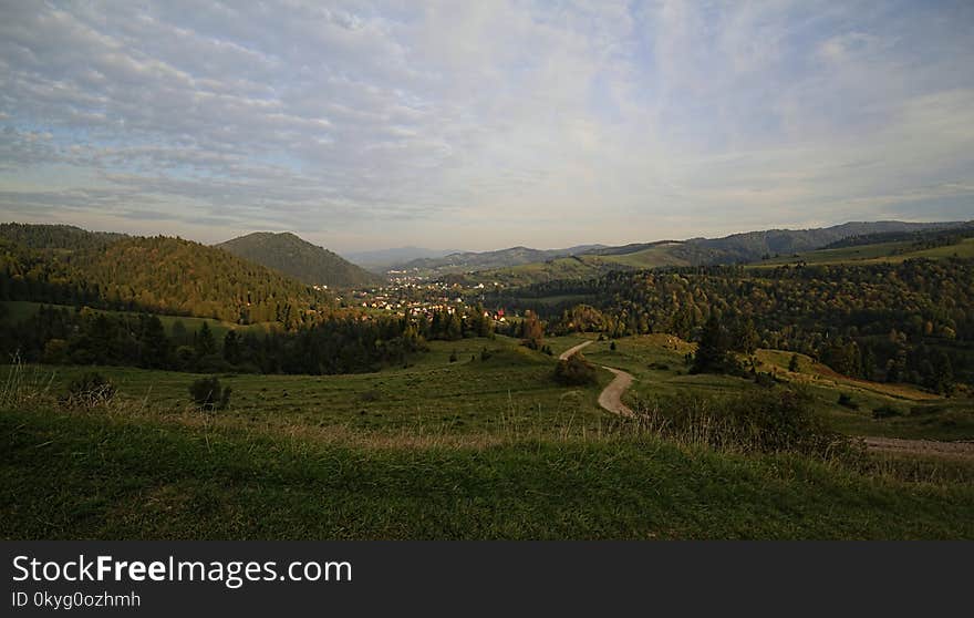 Sky, Highland, Hill, Mountainous Landforms