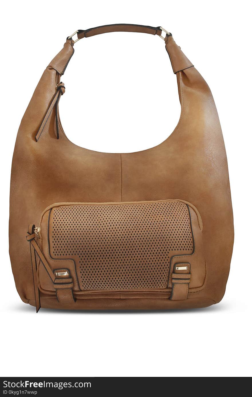 Bag, Brown, Leather, Handbag