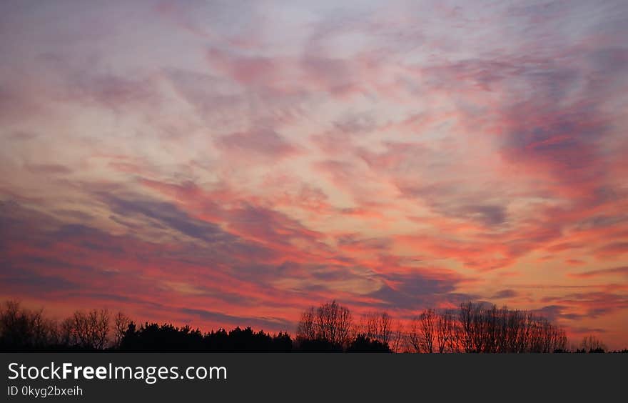 Sky, Red Sky At Morning, Afterglow, Dawn