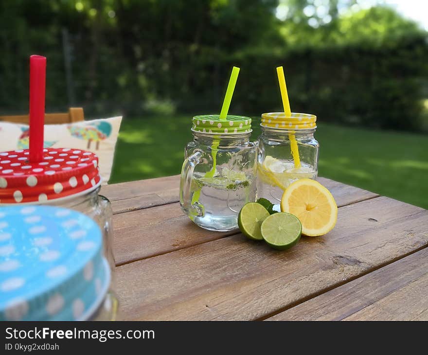 Yellow, Drinkware, Tableware, Mason Jar