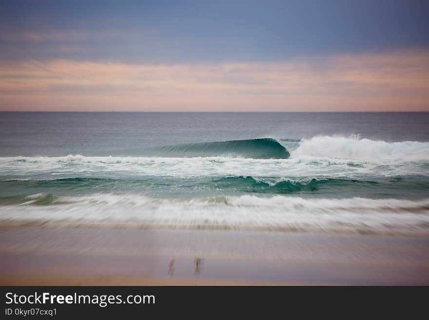 Scenic View of Ocean During Dawn