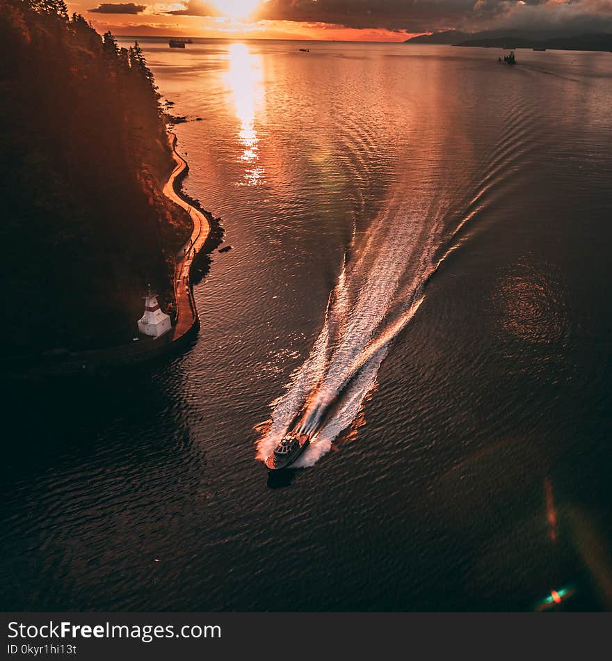 White Cruise Ship in Body of Water