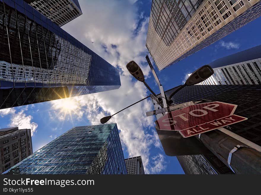 Worm&#x27;s Eye View Of Skyscrapers