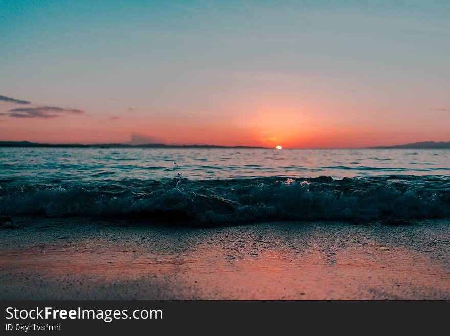 Scenic of Ocean During Sunset