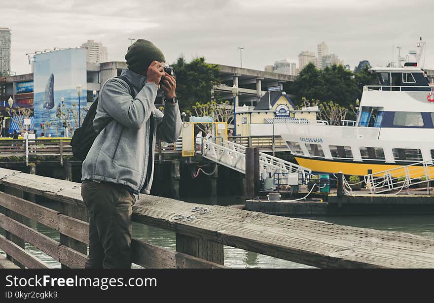 A man taking photos