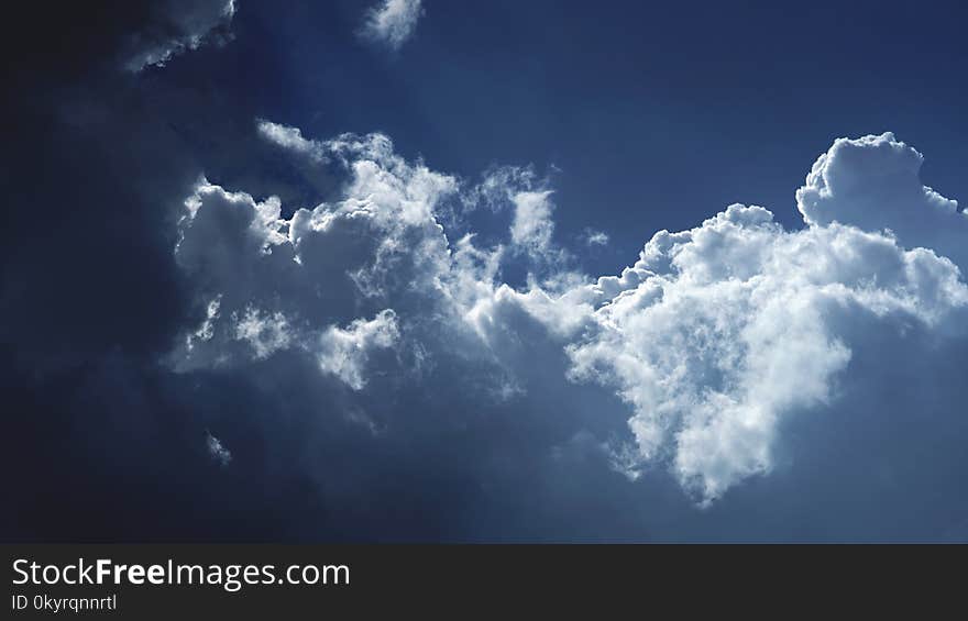 Blue Sky With Clouds Close-up