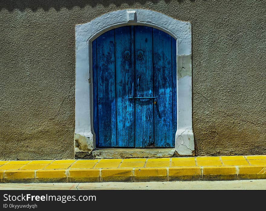 Blue, Wall, Yellow, Window