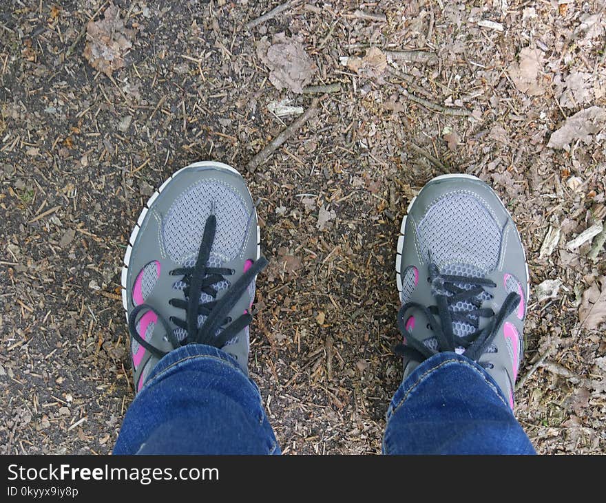 Footwear, Purple, Shoe, Grass