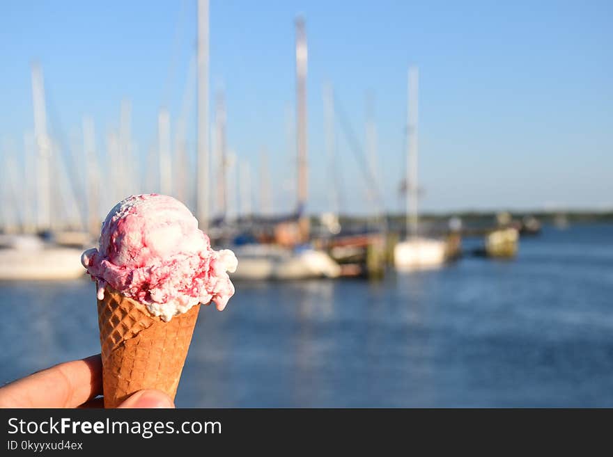 Ice Cream, Sea, Sky, Water