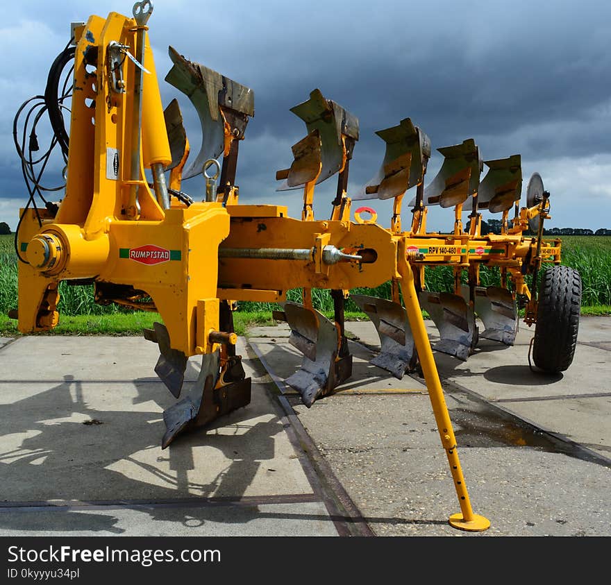 Yellow, Construction Equipment, Vehicle, Bulldozer