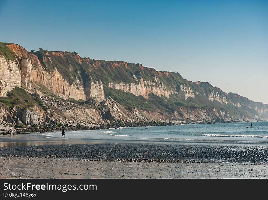 Coast, Sky, Sea, Cliff