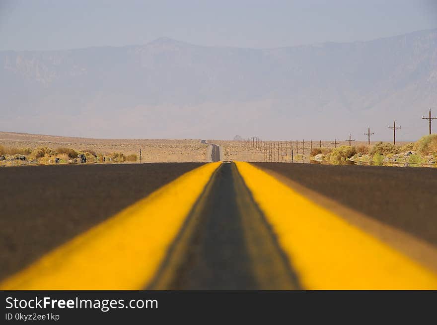 Road, Yellow, Sky, Horizon