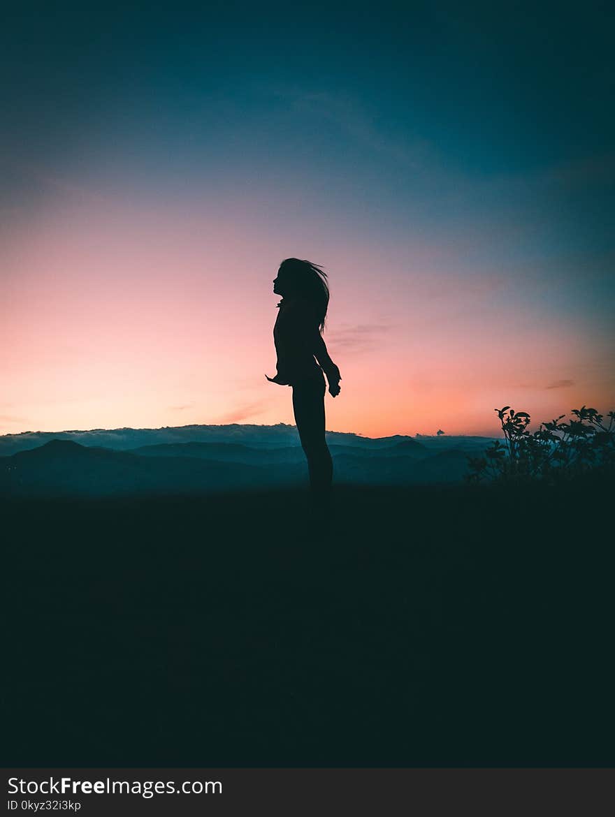 Sky, Horizon, Sunrise, Silhouette