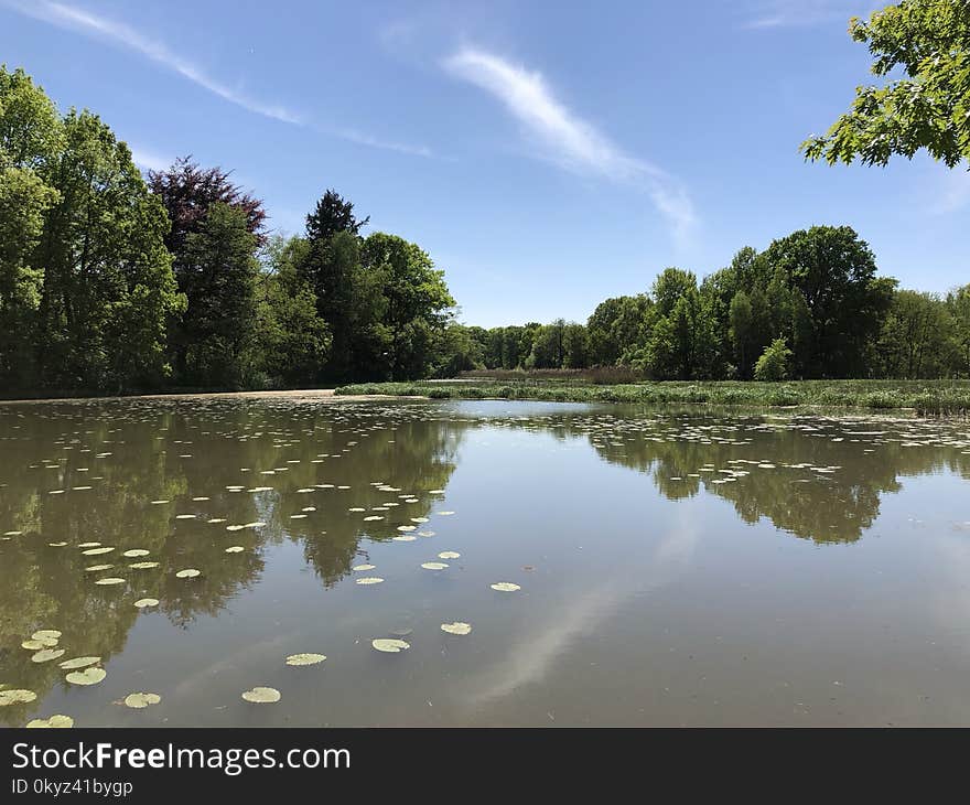 Reflection, Waterway, Water, Nature