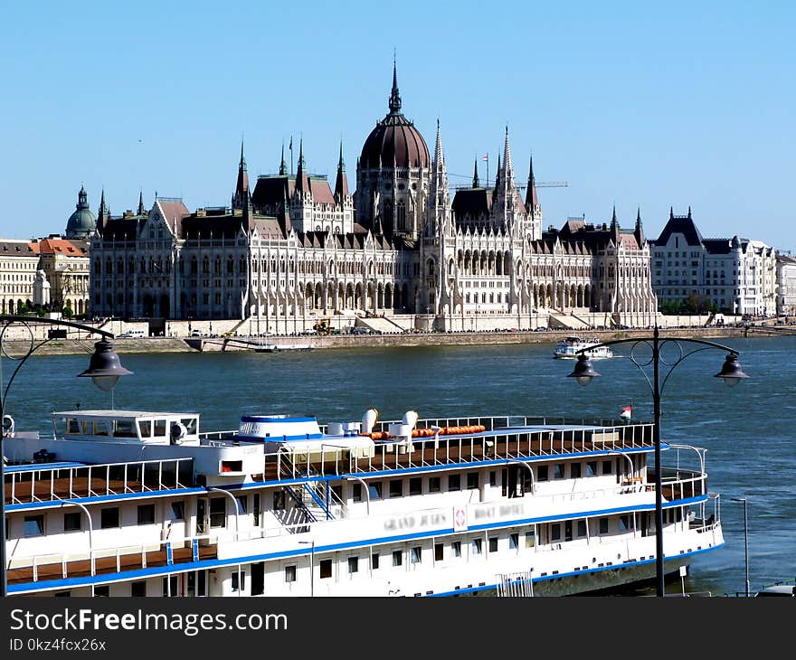 Panoramic View of the Hungarian Parliament in Budapest