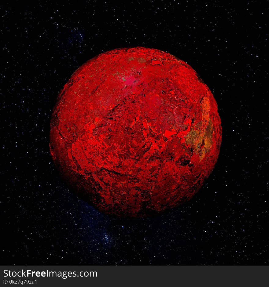 Red sphere in the universe